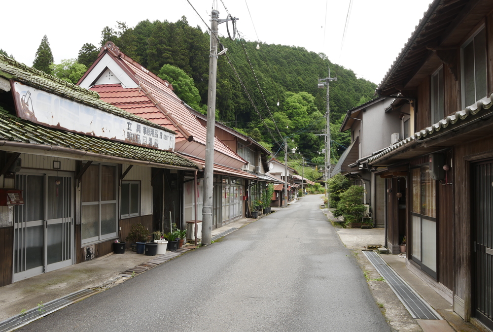 美甘の町並み(岡山県真庭市)